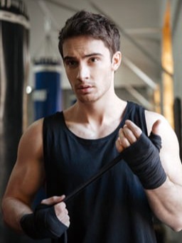 A man dressed in black